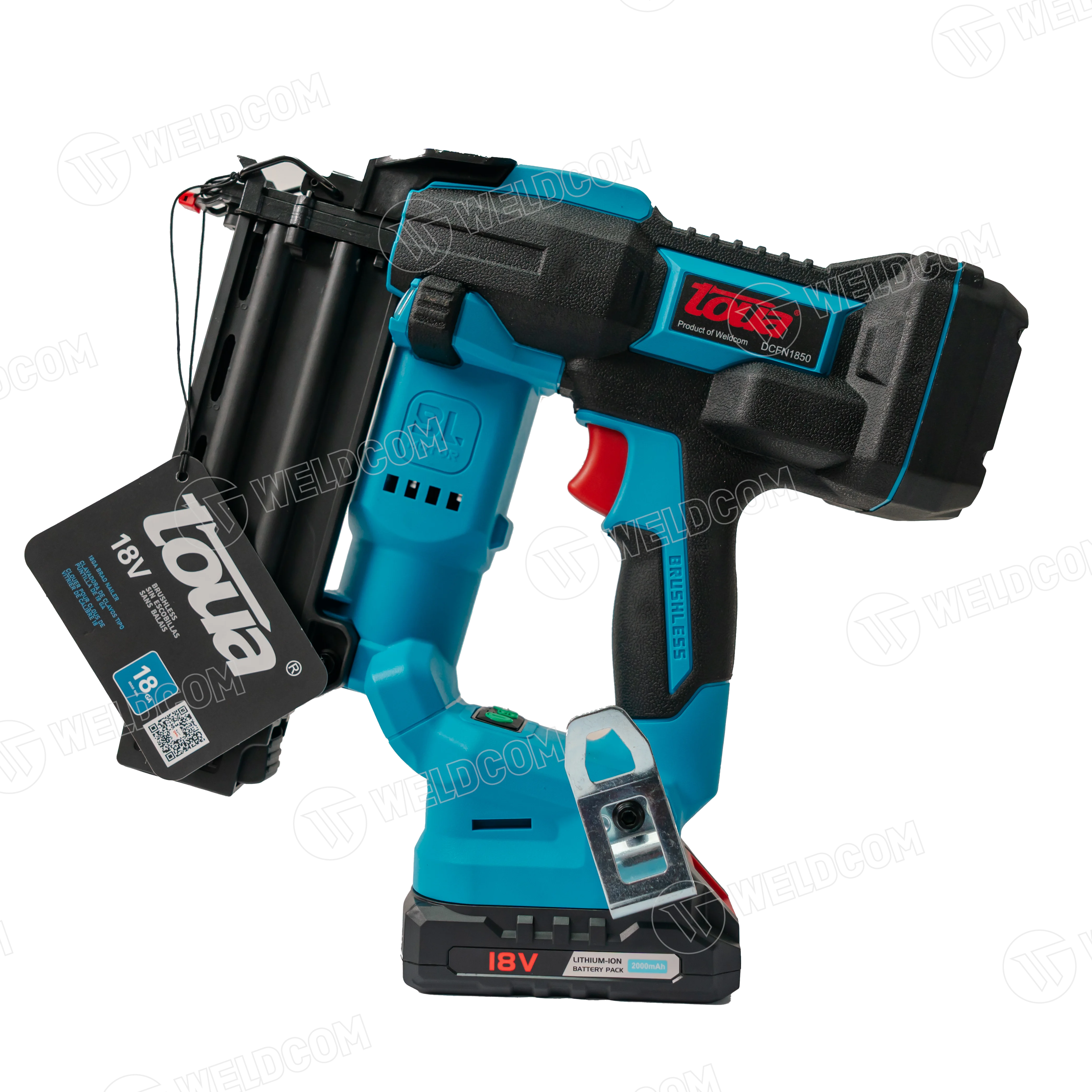 Súng bắn đinh bê tông dùng pin DCFN1850 -TOUA
